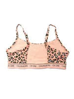 CALVIN KLEIN CK ONE COTTON ALL OVER PRINT BRALETTE - CLEARANCE