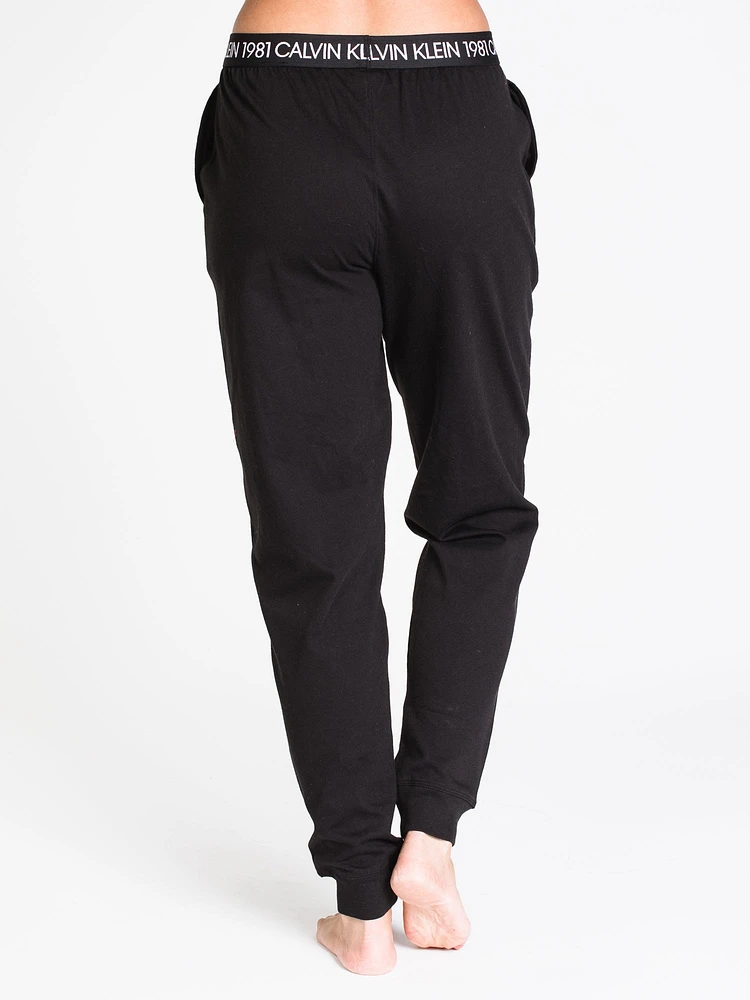 WOMENS 1981 BOLD LGE SLEEP PANT - BLK CLEARANCE