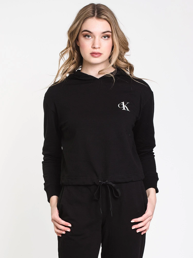 CALVIN KLEIN LONG SLEEVE HOODIE WITH DRAWSTRING - CLEARANCE