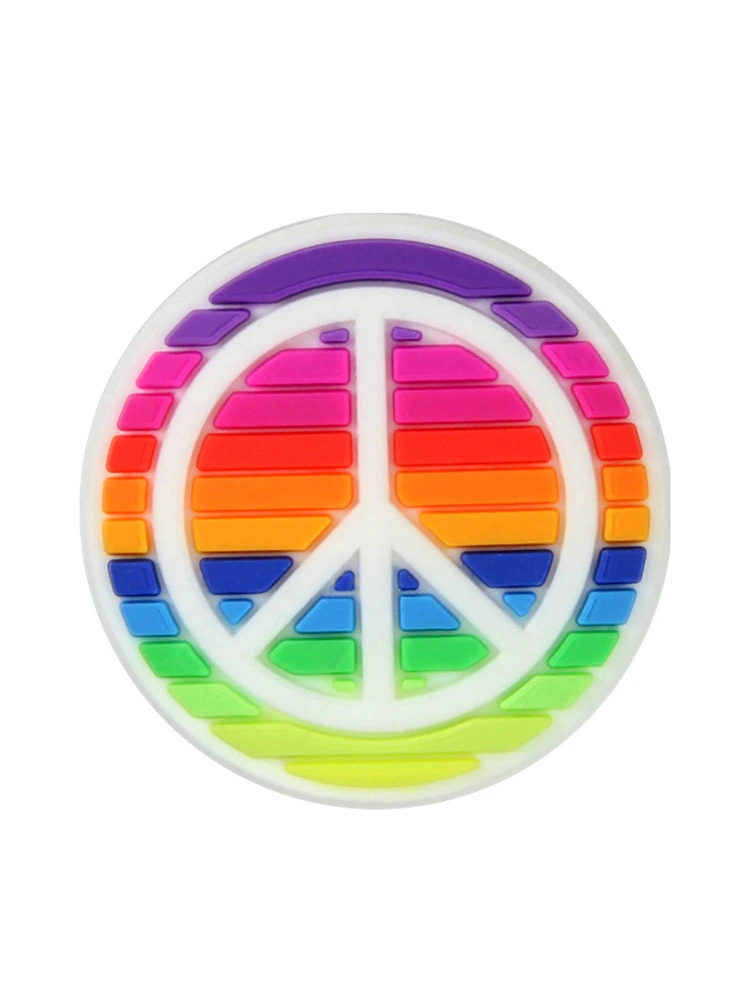 CROCS JIBBITZ - RAINBOW PEACE SIGNATUREN - CLEARANCE