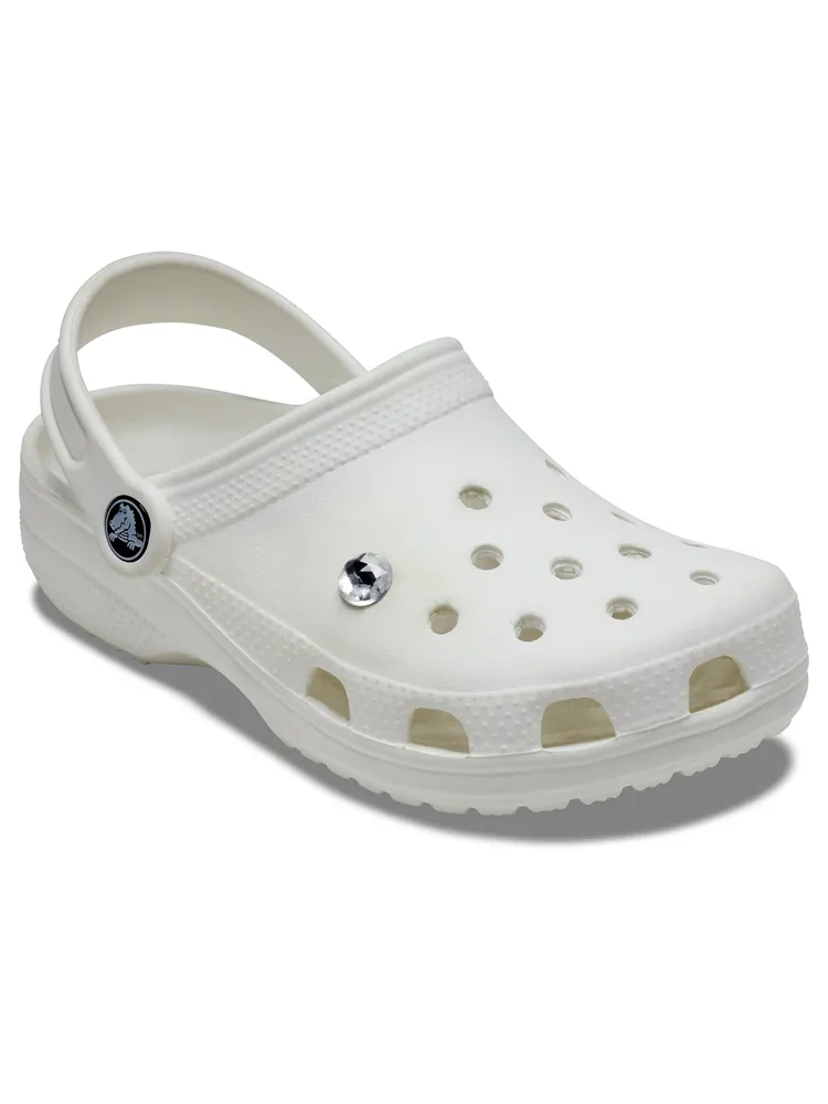 CROCS JIBBITZ SPARKLY SILVER CIRCLE - CLEARANCE