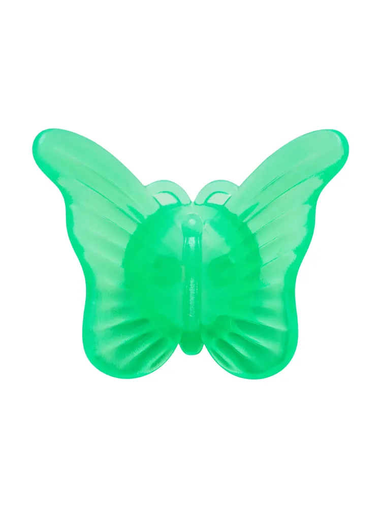 CROCS JIBBITZ - GREEN BUTTERFLY CLIP - CLEARANCE