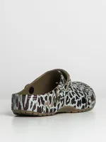 WOMENS CROCS CLASSIC ANIMAL PRNT CLOG