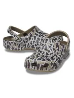 WOMENS CROCS CLASSIC ANIMAL PRNT CLOG