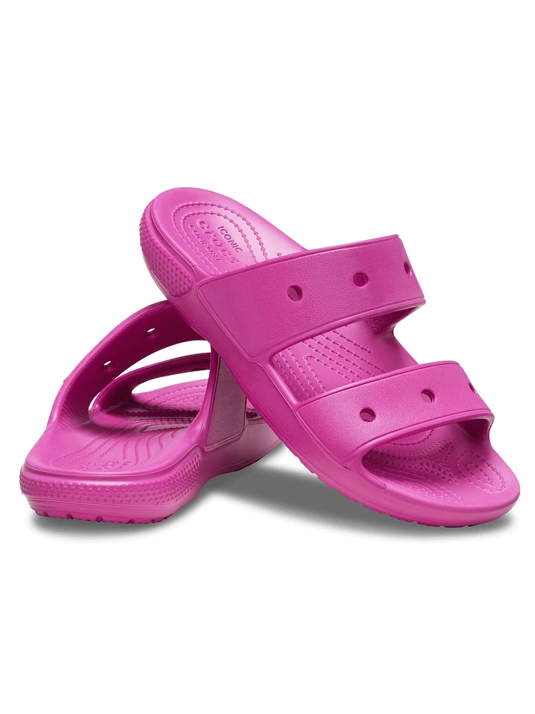 WOMENS CROCS CLASSIC FUCHSIA FUN SANDAL - CLEARANCE