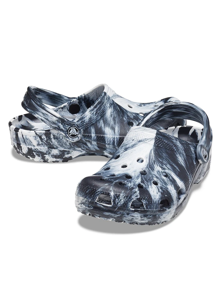 MENS CROCS CLASSIC MARBLED CLOGS - CLEARANCE