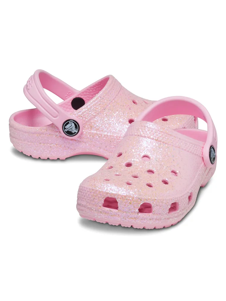 KIDS CROCS CLASSIC GLITTER TODDLER CLOG - CLEARANCE