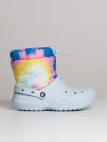 WOMENS CROCS CLASSIC LINED NEO PUFF TIE DYE BOOT - CLEARANCE