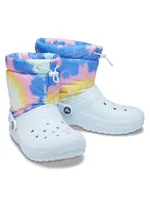 WOMENS CROCS CLASSIC LINED NEO PUFF TIE DYE BOOT - CLEARANCE