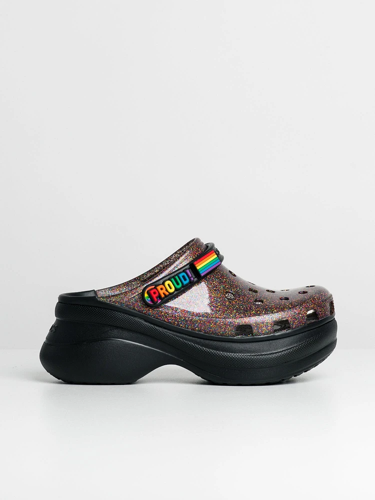 WOMENS CROCS TRANSLUCENT GLITTER BAE CLOGS - CLEARANCE