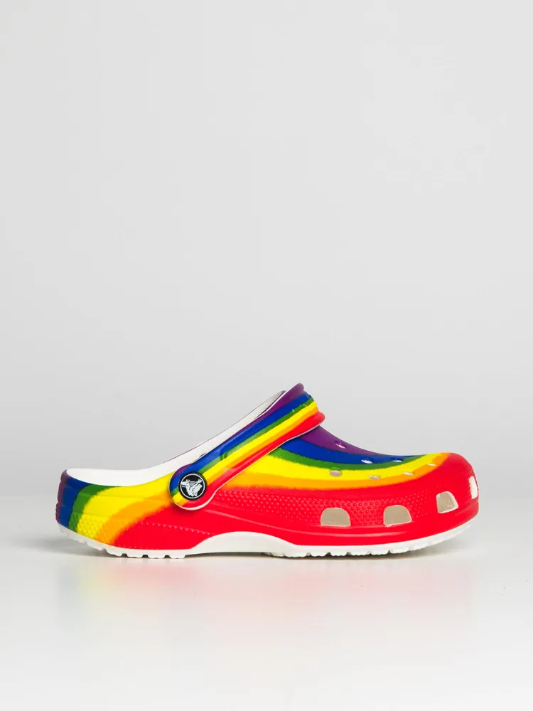 WOMENS CROCS CLASSIC RAINBOW DYE CLOG - CLEARANCE