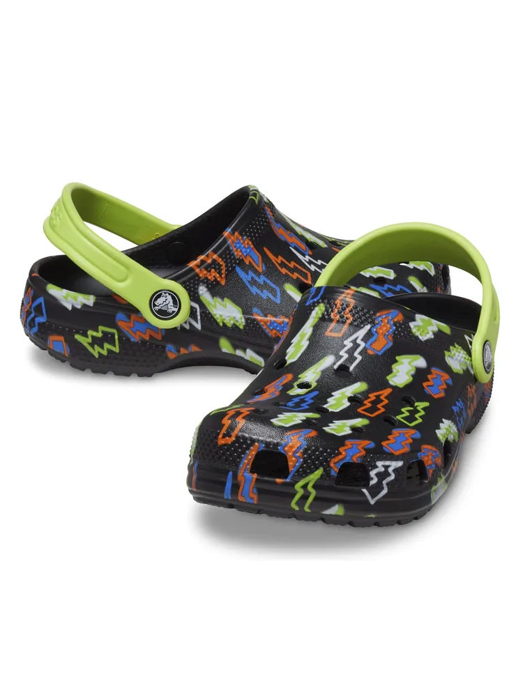 KIDS CROCS CLASSIC LIGHTENING BOLT CLOG - CLEARANCE