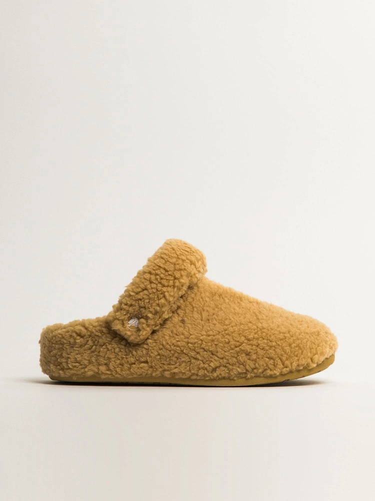 WOMENS CROCS CLASSIC COZZZY SLIPPER - WHEAT