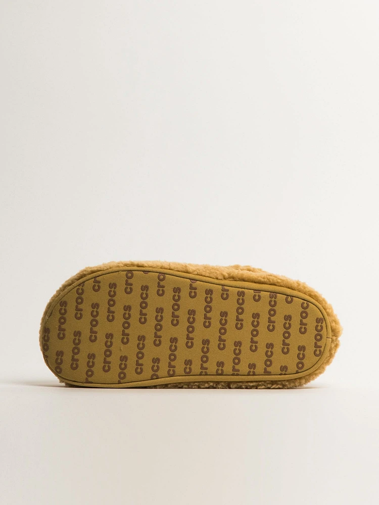 WOMENS CROCS CLASSIC COZZZY SLIPPER - WHEAT
