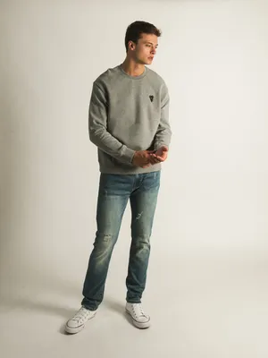 CROOKS & CASTLES CORE ESSENTIALS EMBROIDERED CREW - DESTOCKAGE