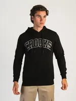 CROOKS & CASTLES COLLEGIATE EMBROIDERED PULLOVER HOODIE