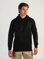 CROOKS & CASTLES TONAL EMBROIDERED PULLOVER HOODIE