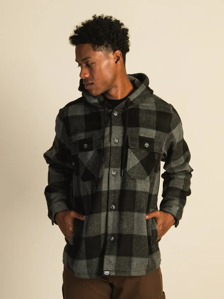 CROOKS & CASTLES BRUSHED FLANNEL OVERSHIRT