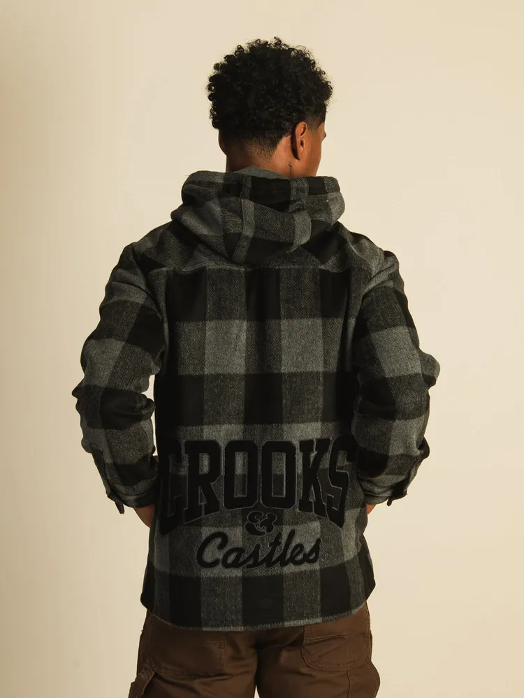 CROOKS & CASTLES BRUSHED FLANNEL OVERSHIRT