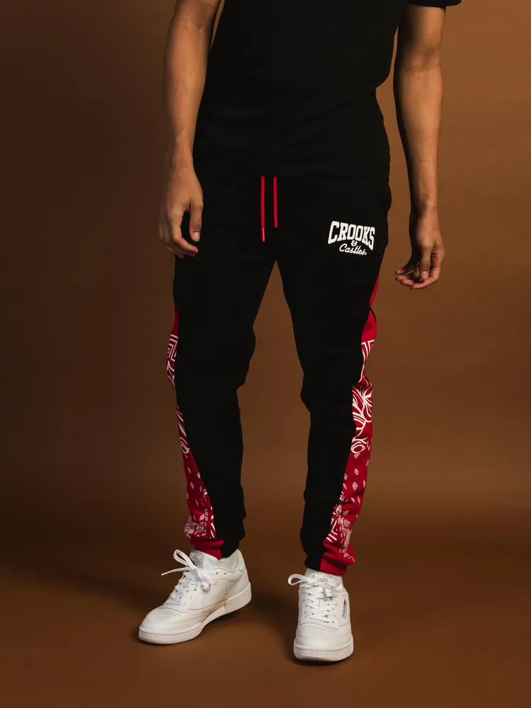 CROOKS & CASTLES SPLIT MEDUSA JOGGER