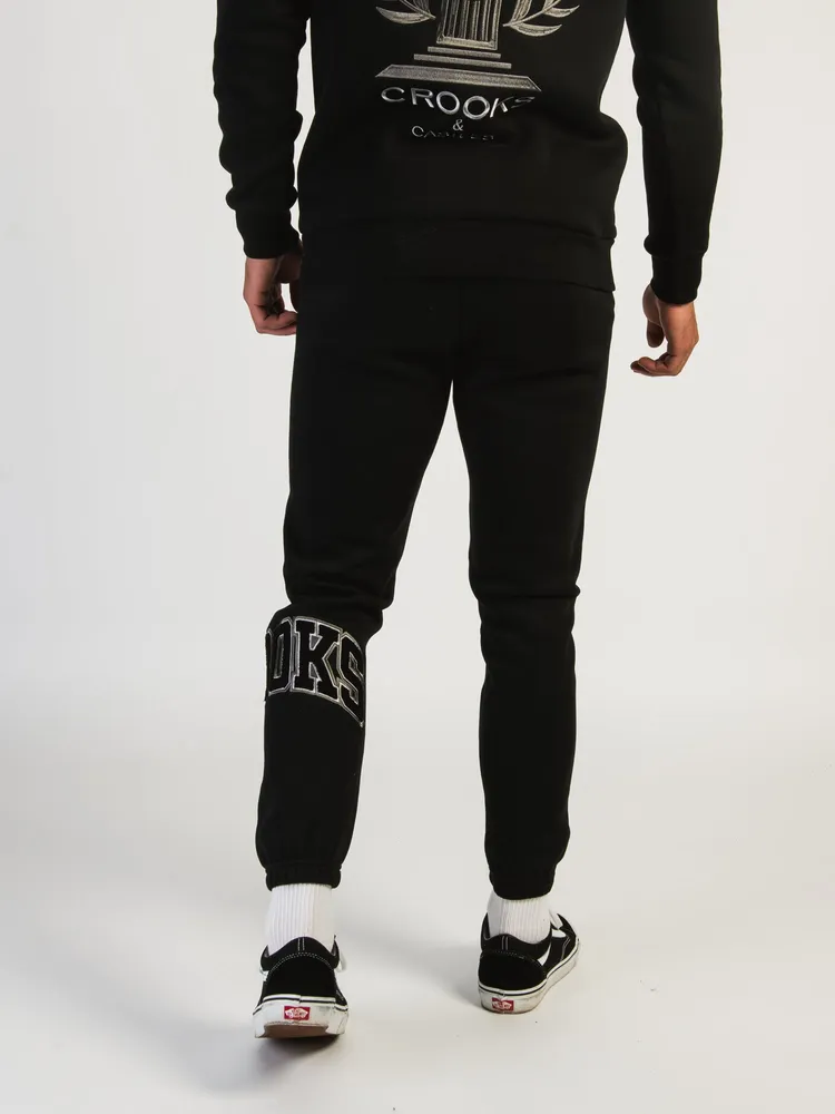 CROOKS & CASTLES COLLEGIATE EMBROIDERED JOGGER