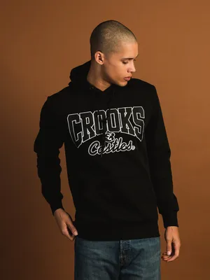 CROOKS & CASTLES C&C LOGO EMBROIDERED PULLOVER HOODIE
