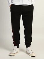 JOGGER POLAIRE BRODÉ CROOKS & CASTLES GOTHIC LOGO - NOIR