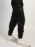 JOGGER POLAIRE BRODÉ CROOKS & CASTLES RUSTIC AOP PAISLEY