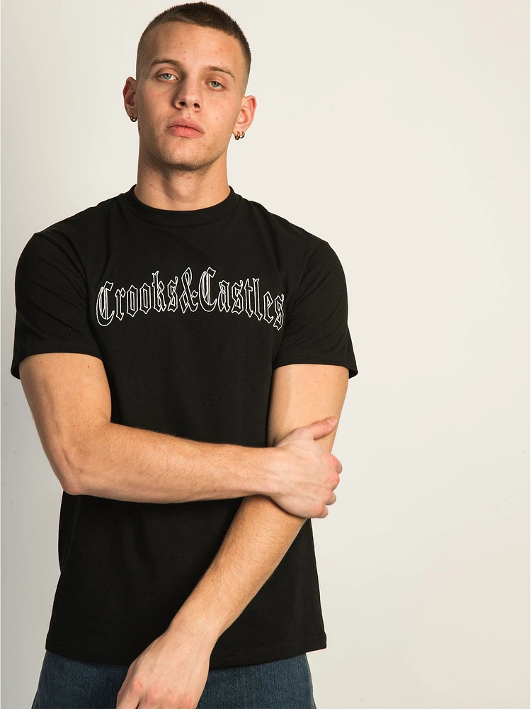 T-SHIRT BRODÉ CROOKS & CASTLES GOTHIC