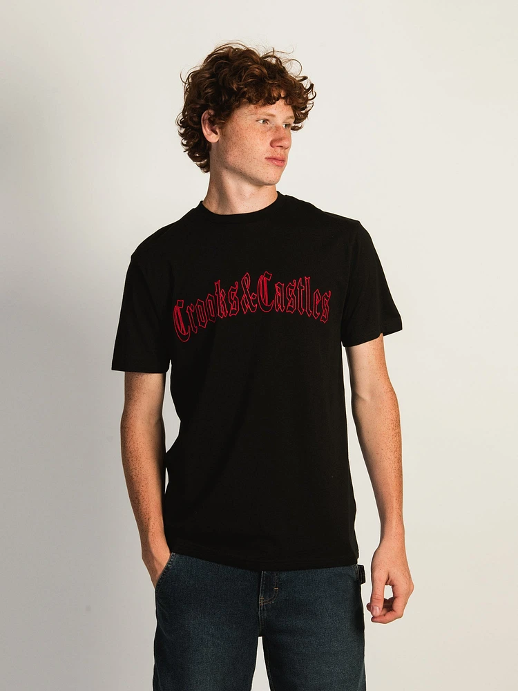 T-SHIRT BRODÉ CROOKS & CASTLES GOTHIC