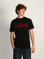 CROOKS & CASTLES GOTHIC EMBROIDERED T-SHIRT