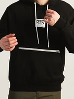 CROOKS & CASTLES BASIC POCKET ZIP PULLOVER HOODIE