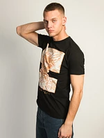 T-SHIRT CROOKS & CASTLES RUSTIC S/S T - NOIR