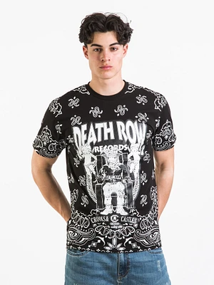 CROOKS & CASTLES SNOOP DOGG DEATH ROW X BANDANA T - CLEARANCE