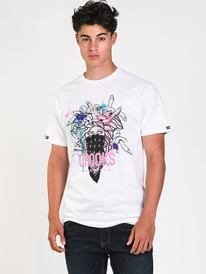 CROOKS & CASTLES SPLATTER MEDUSA T-SHIRT - CLEARANCE