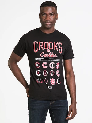 CROOKS & CASTLES LOGO PUFF T-SHIRT - CLEARANCE