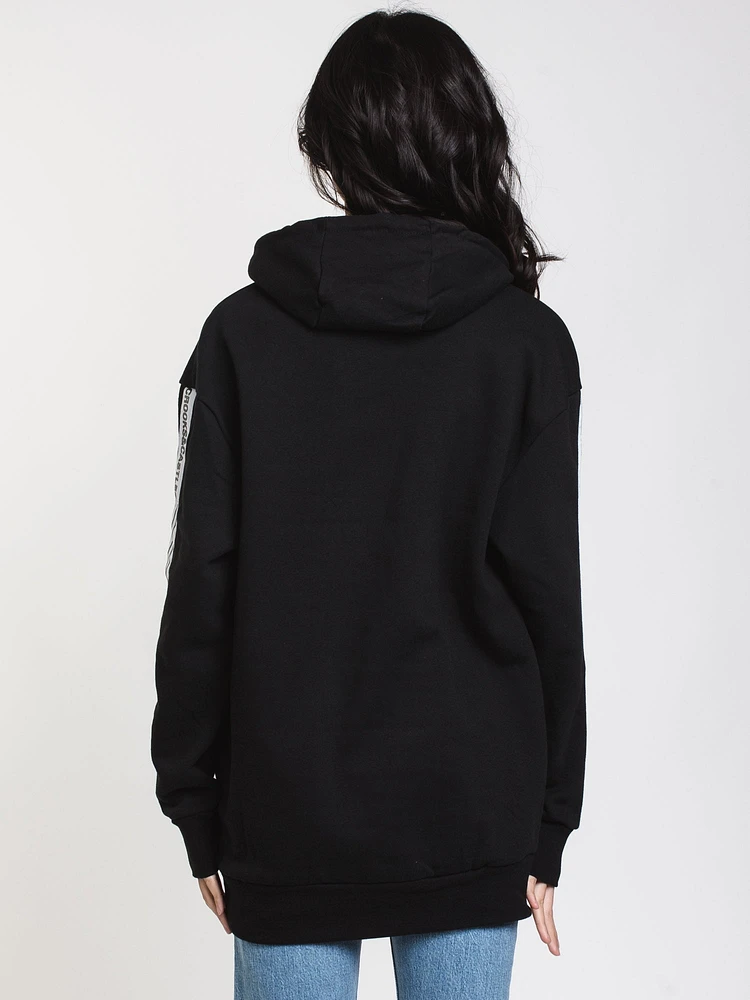 CROOKS & CASTLES TAPE OVER SIZED PULLOVER HOODIE - CLEARANCE