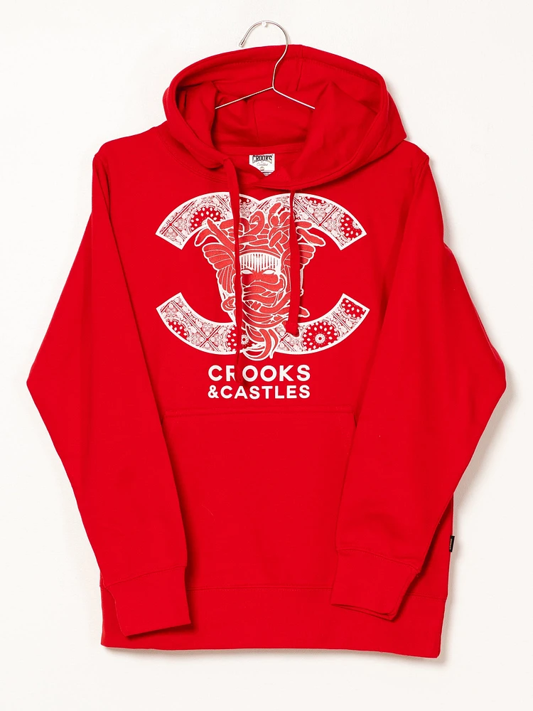 CROOKS & CASTLES CC MEDUSA PAISLEY PULLOVER HOODIE - CLEARANCE