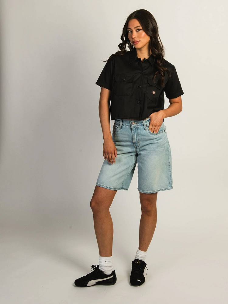 DICKIES CROP WORKSHIRT - NOIR