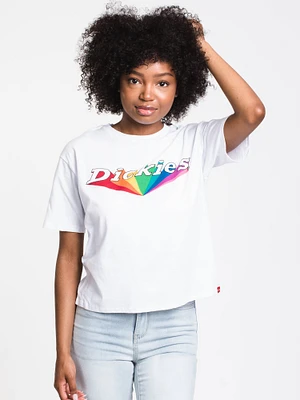 DICKIES RAINBOW MARQUEE TOMBOY SHORT SLEEVE T-SHIRT - CLEARANCE