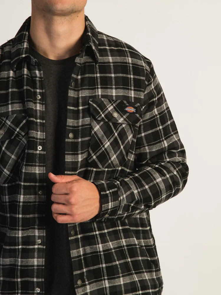 DICKIES SHERPA LINED FLANNEL SHIRT JACKET