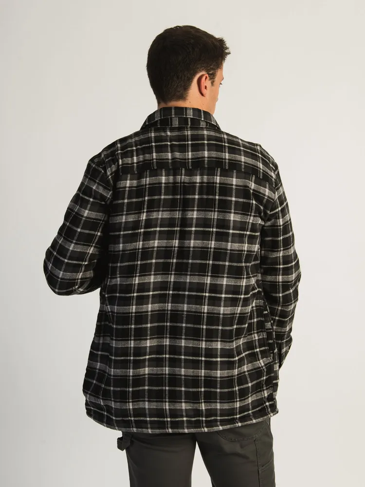 DICKIES SHERPA LINED FLANNEL SHIRT JACKET