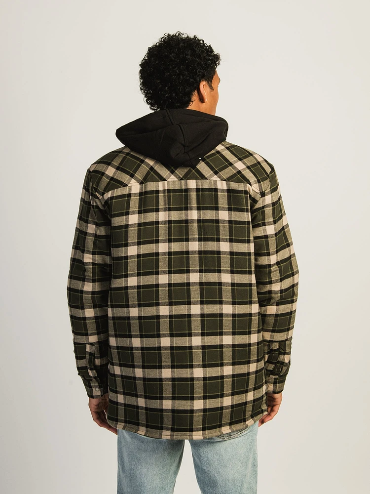 DICKIES FLANNEL HOODED SHIRT JACKET