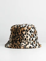 DLG BUCKET HAT - LEOPARD SHERPA CLEARANCE