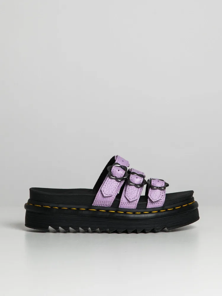 WOMENS DR MARTENS BLAIRE SLIDE FLOWER MILLED NAPPA - CLEARANCE