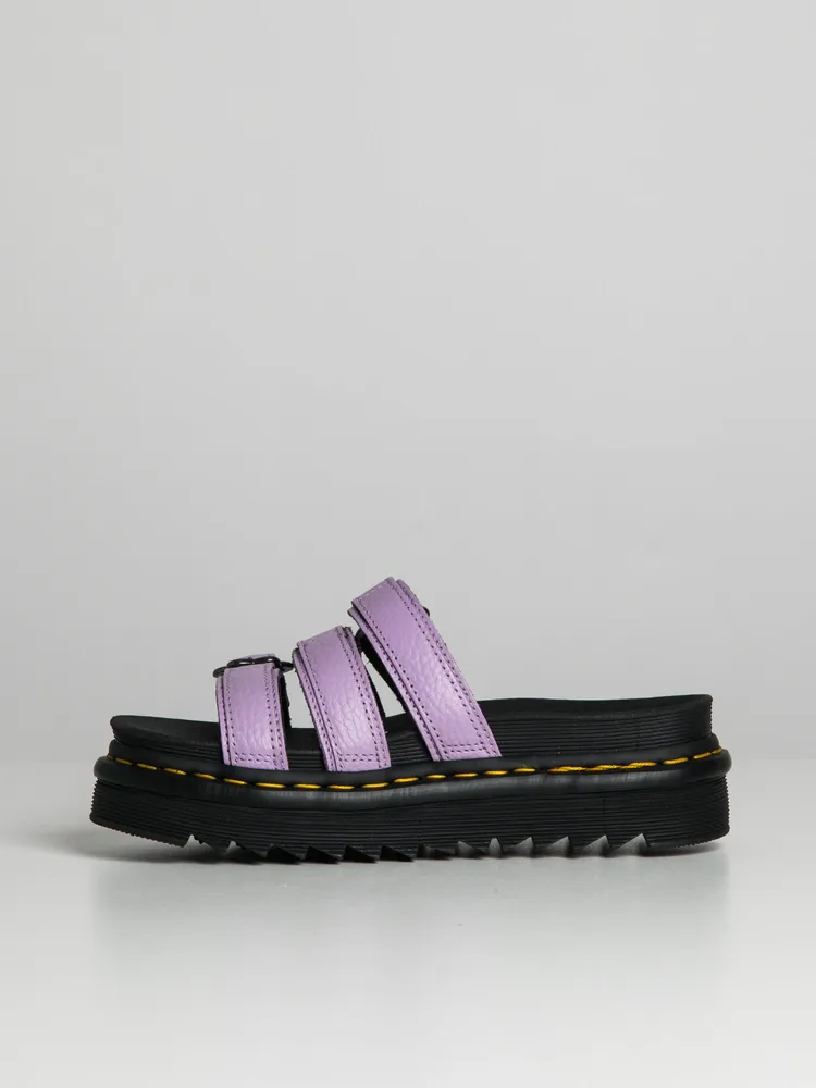 WOMENS DR MARTENS BLAIRE SLIDE FLOWER MILLED NAPPA - CLEARANCE