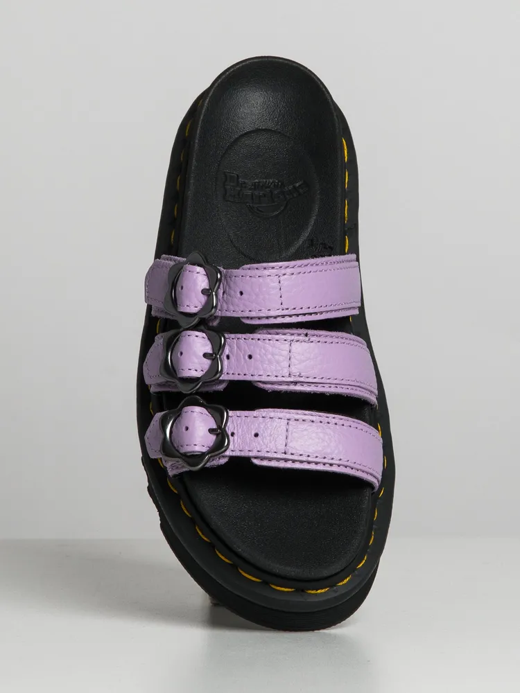 WOMENS DR MARTENS BLAIRE SLIDE FLOWER MILLED NAPPA - CLEARANCE