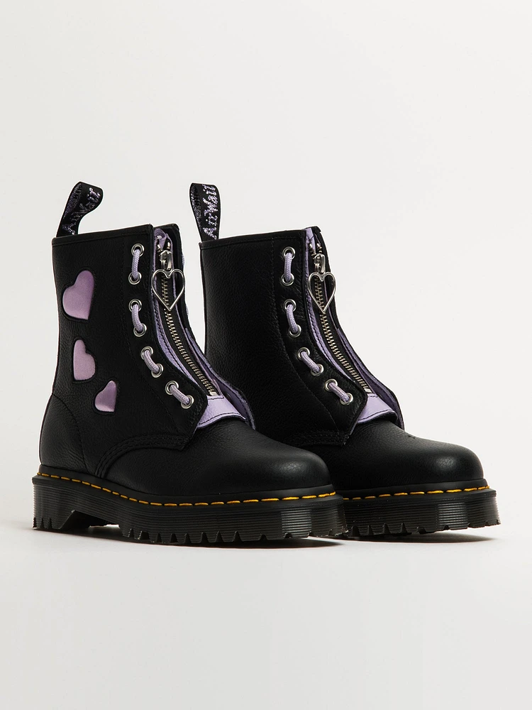 WOMENS DR MARTENS 1460 ZIP HEART VIRGINIA BOOTS