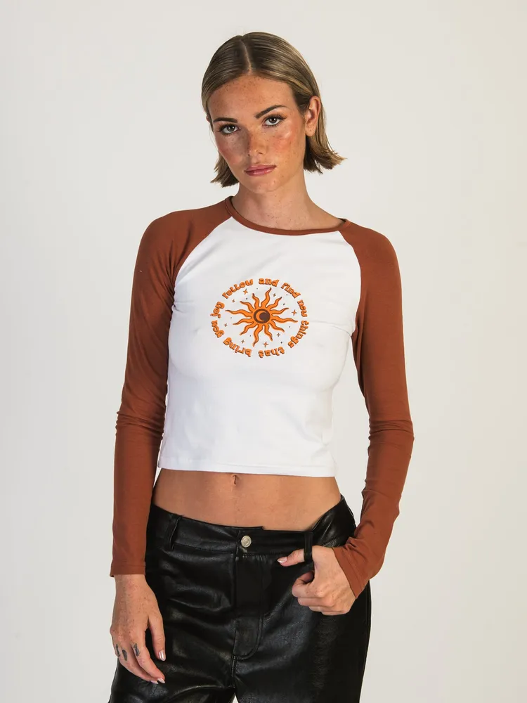 DAISY STREET LTD CONTRAST SLEEVE RAGLAN TOP