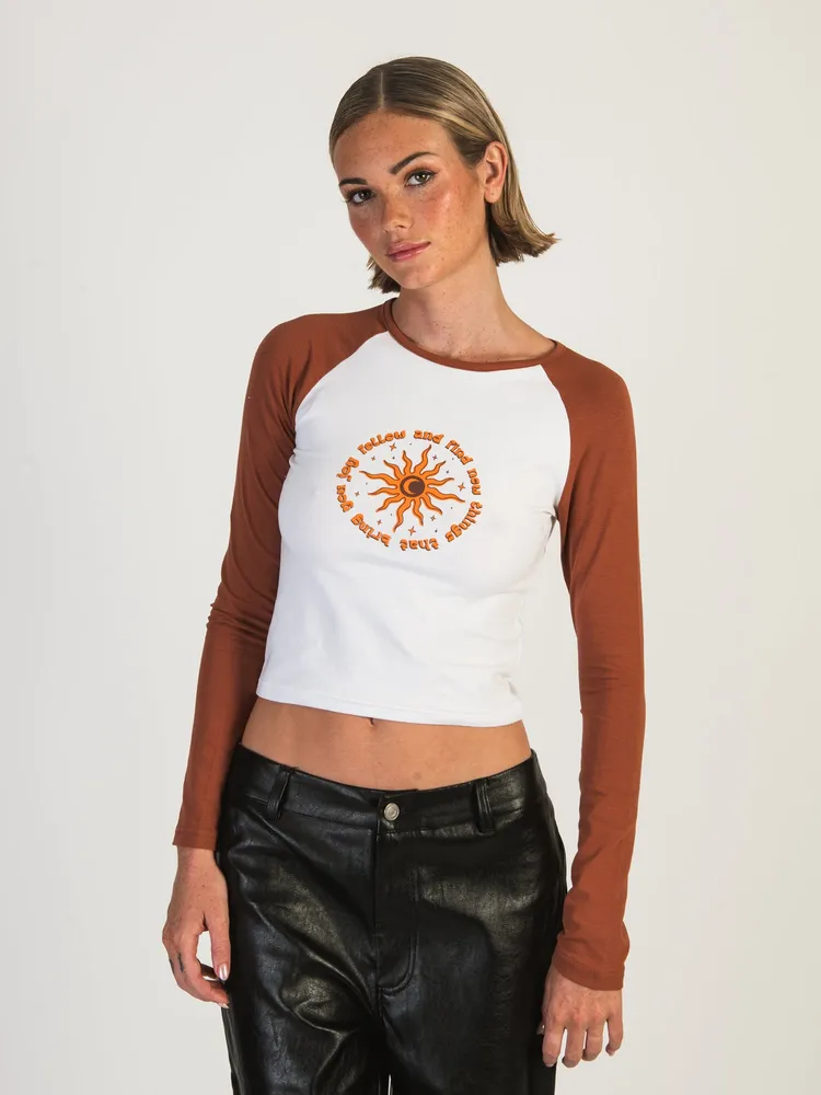 DAISY STREET LTD CONTRAST SLEEVE RAGLAN TOP